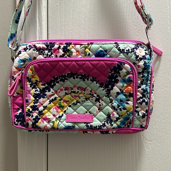 Vera Bradley Wildflower Paisley Little Crossbody Purse - Picture 2 of 7